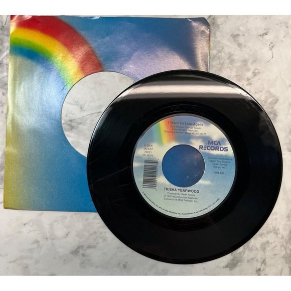 Trisha Yearwood and Garth Brooks In Another's Eyes / Live Again 45 Country MCA - Picture 4 of 4